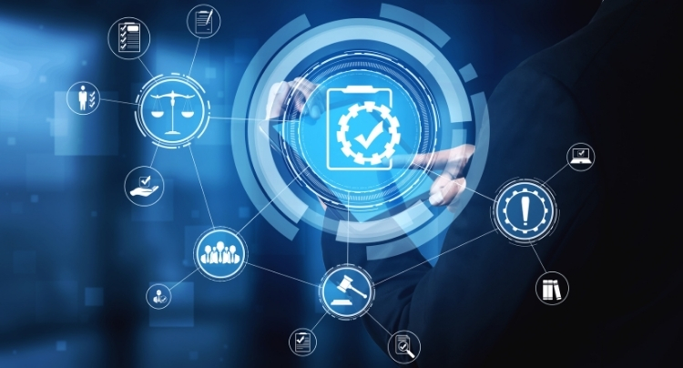 HR consultant analyzing employee engagement survey results