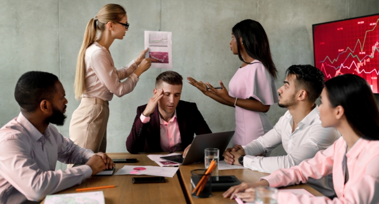 HR conducting exit interview with departing employee